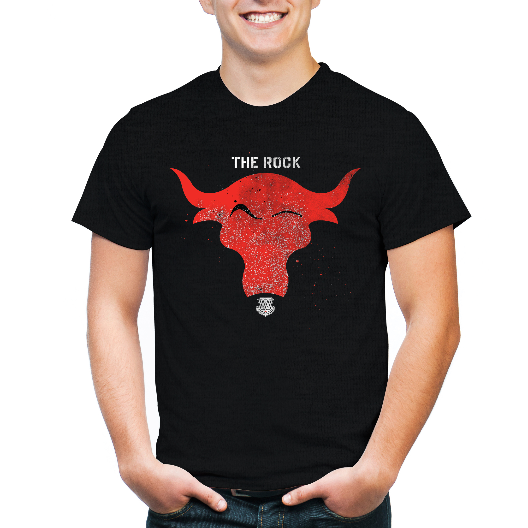 Freeze WWE The Rock Bull's Eyebrow Men's Short Sleeve Graphic Tee T-Shirt