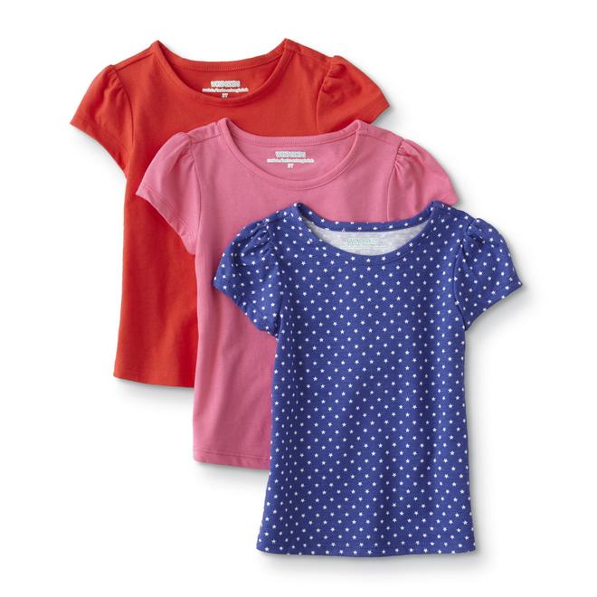 WonderKids Infant & Toddler Girls' 3Pack TShirt Stars