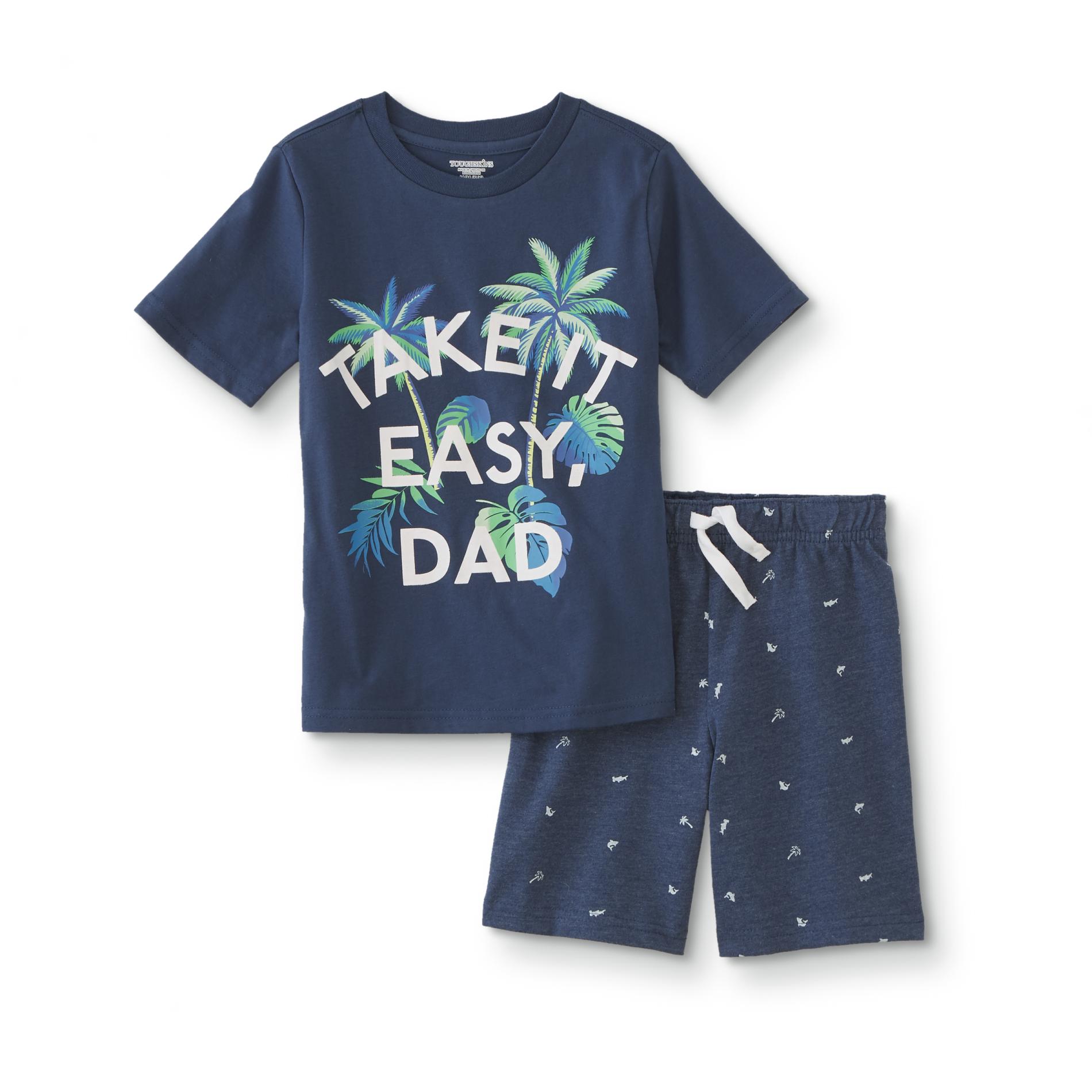 Toughskins Boys' Graphic T-Shirt & Shorts - Palm Tree/Take It Easy