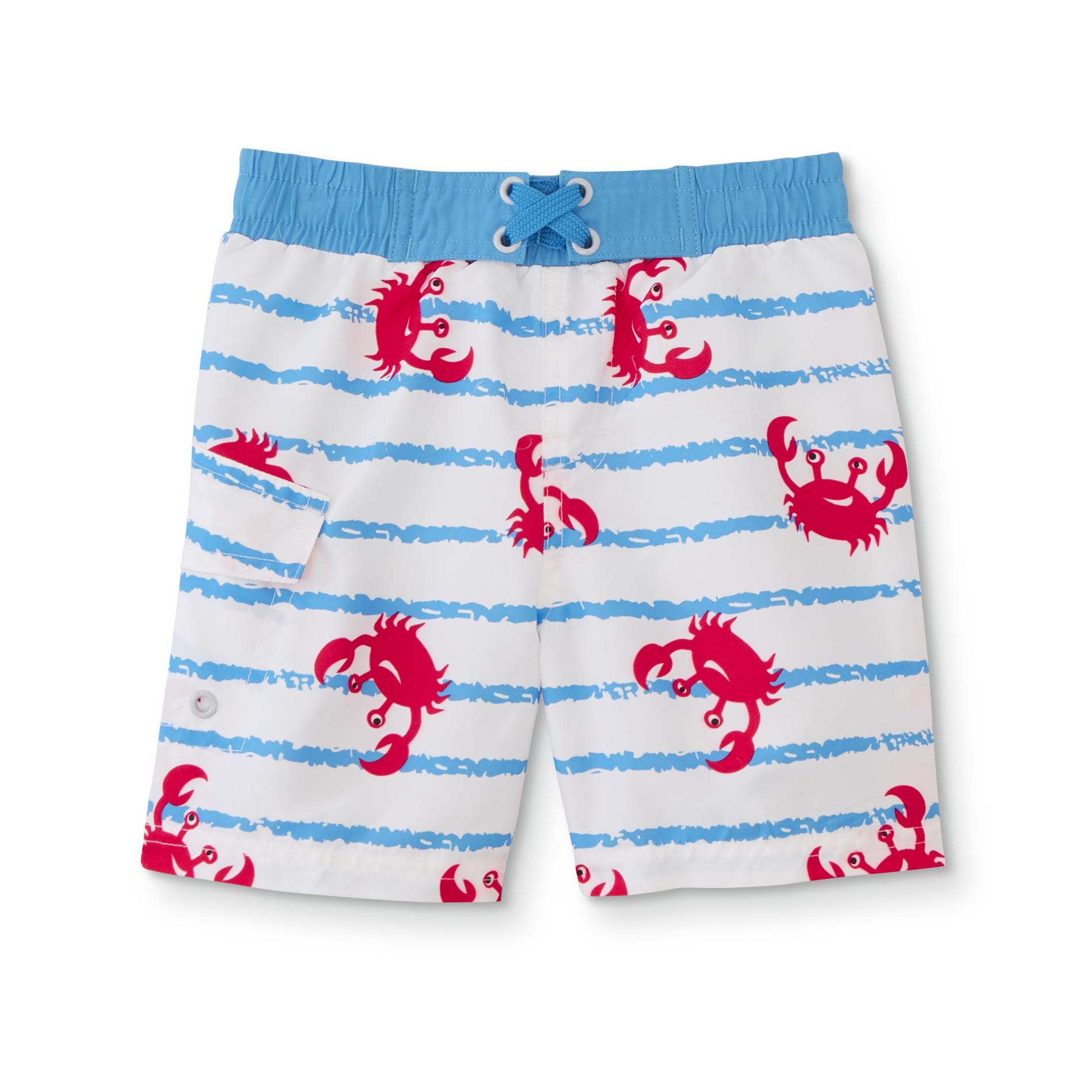 Simply Styled Infant & Toddler Boys' Swim Boardshorts - Crab