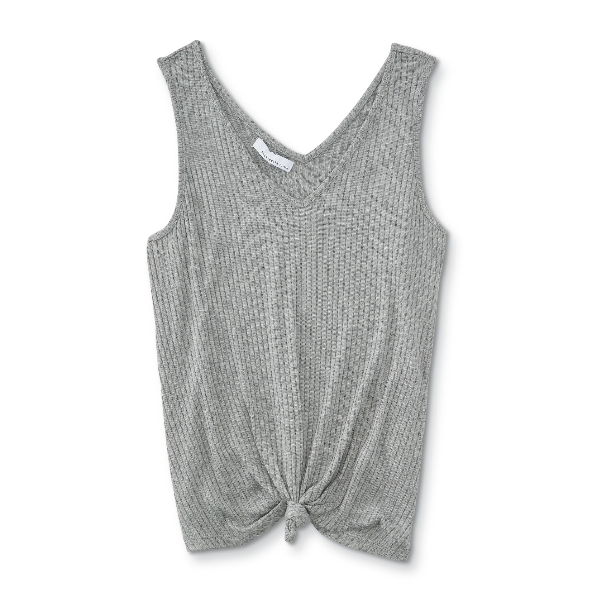 Fourteenth Place  Front Knot Ribbed Tank