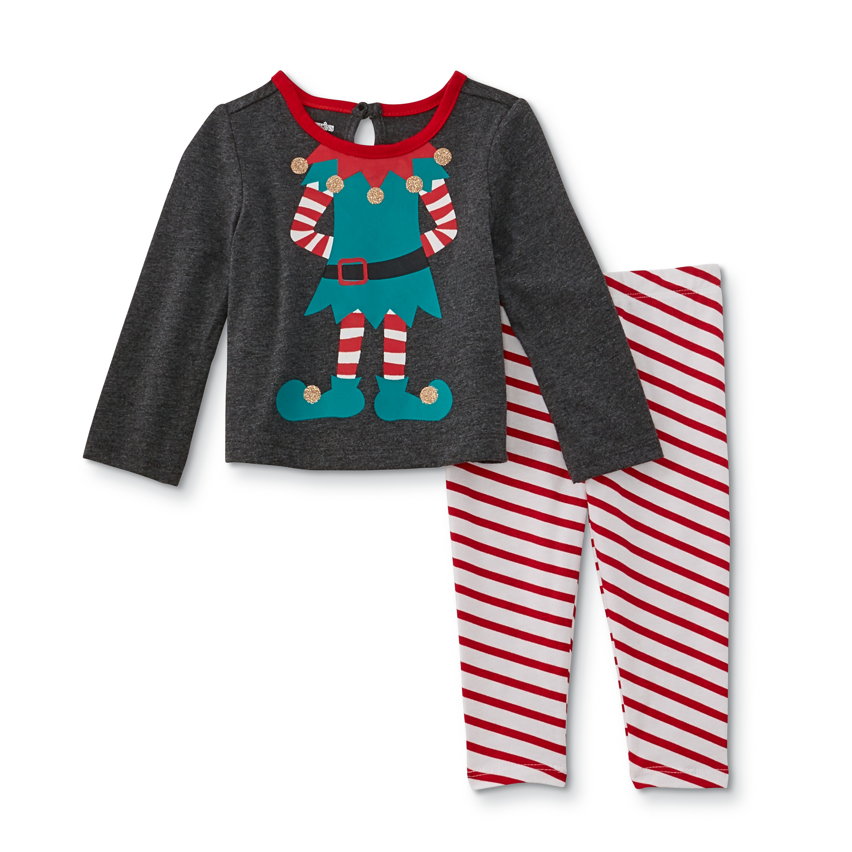 Toughskins  Infant Toddler Shirt & Pants Holiday Elf