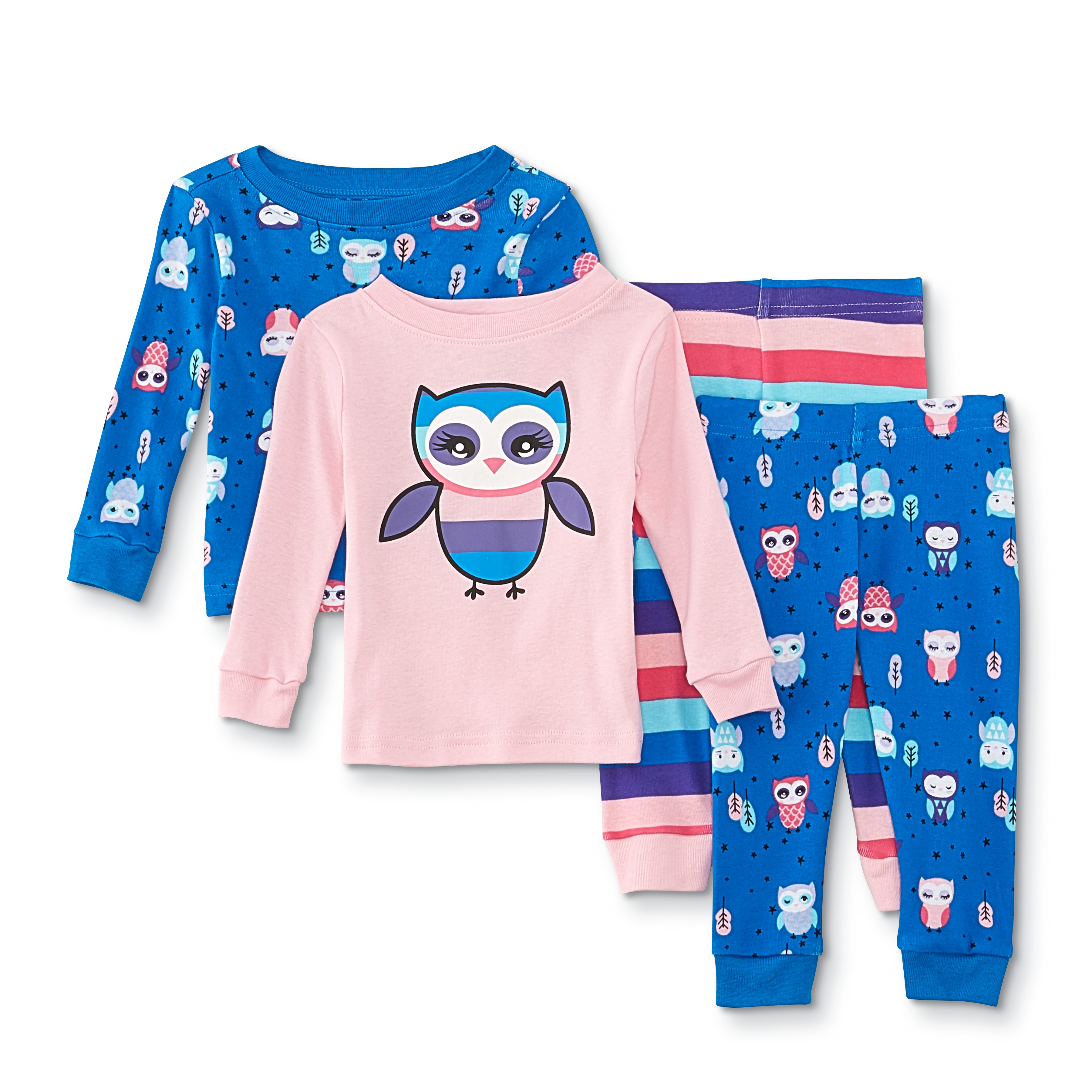 Joe Boxer Infant & Toddler Girls' 2-Pairs Pajama Set - Owl