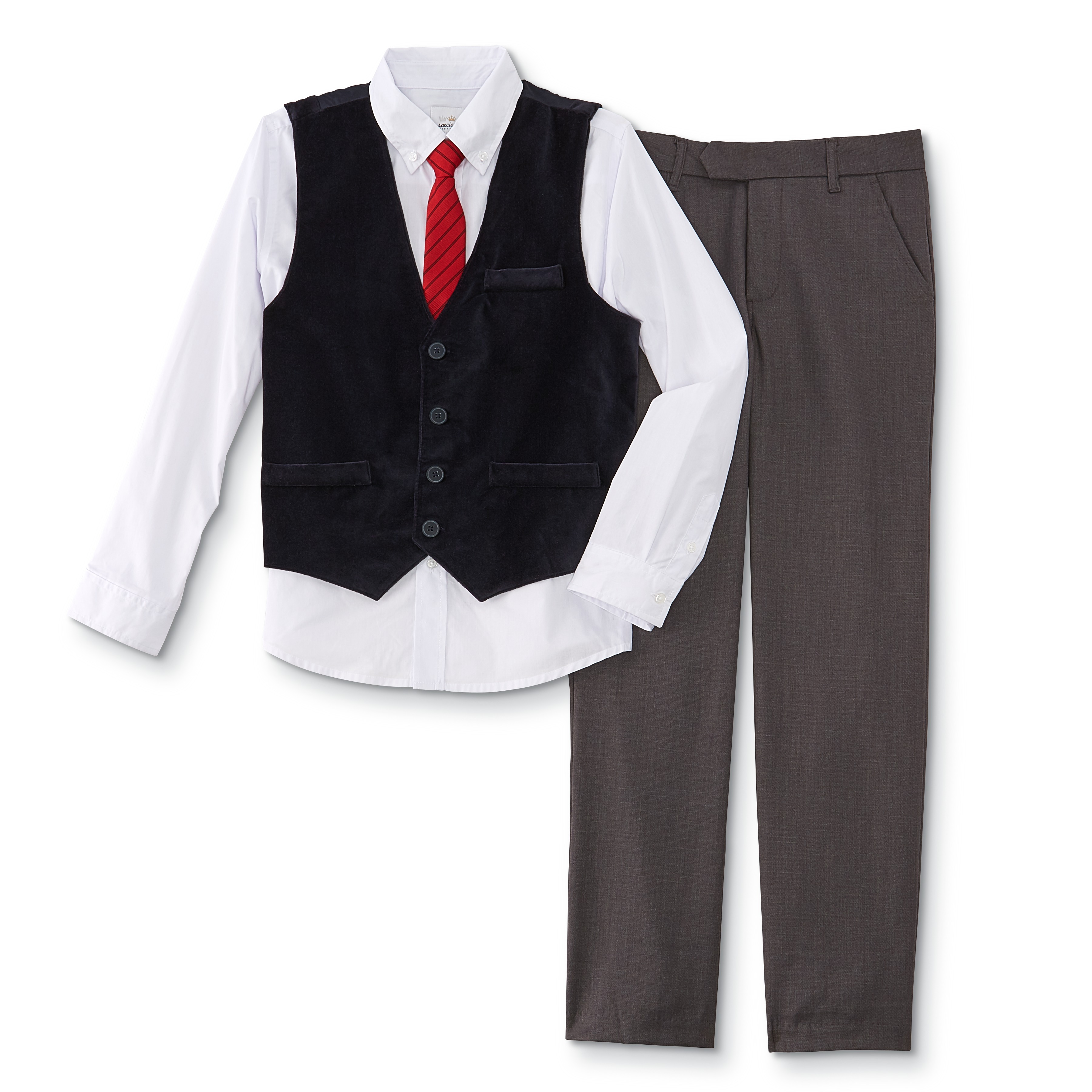 Special Editions Boys' Vest, Dress Shirt, Necktie & Pants