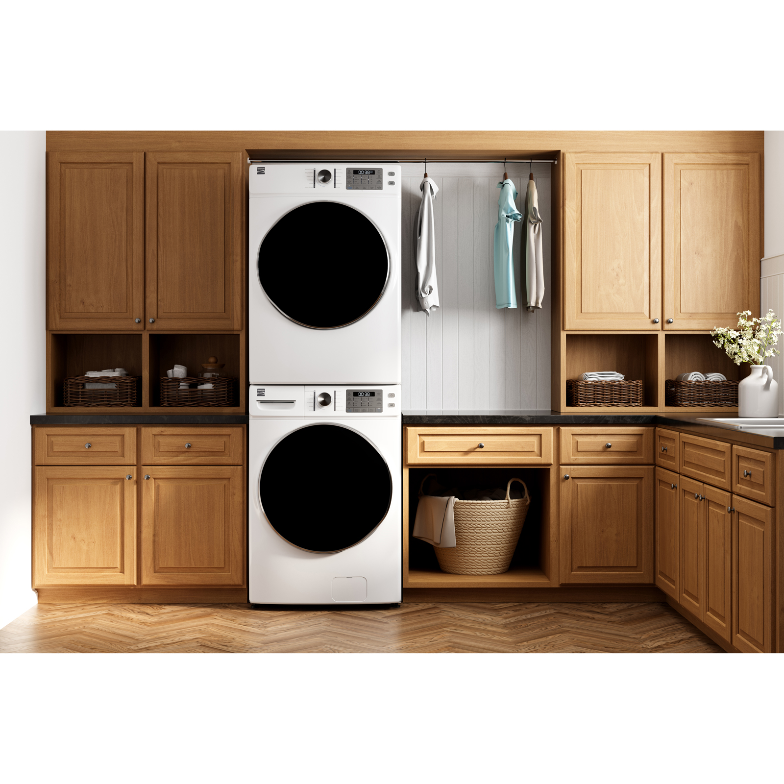 Thumbnail for Front Load Electric Washer and Dryer Bundle w/ Steam  White