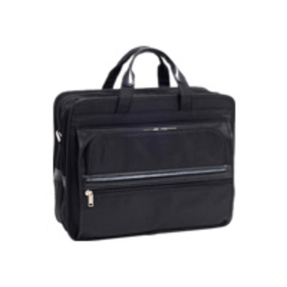 McKlein&reg; Elston 56485 black nylon double compartment laptop case