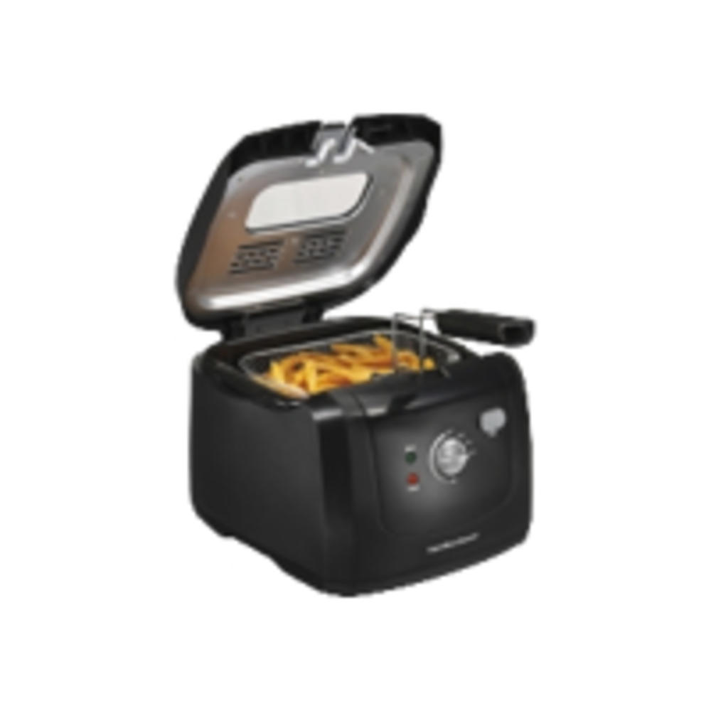 Hamilton Beach Brands Inc. Electric Deep Fryer, Cool Touch Sides Easy to Clean Nonstick Basket, 8 Cups / 2 Liters Oil Capacity, Black