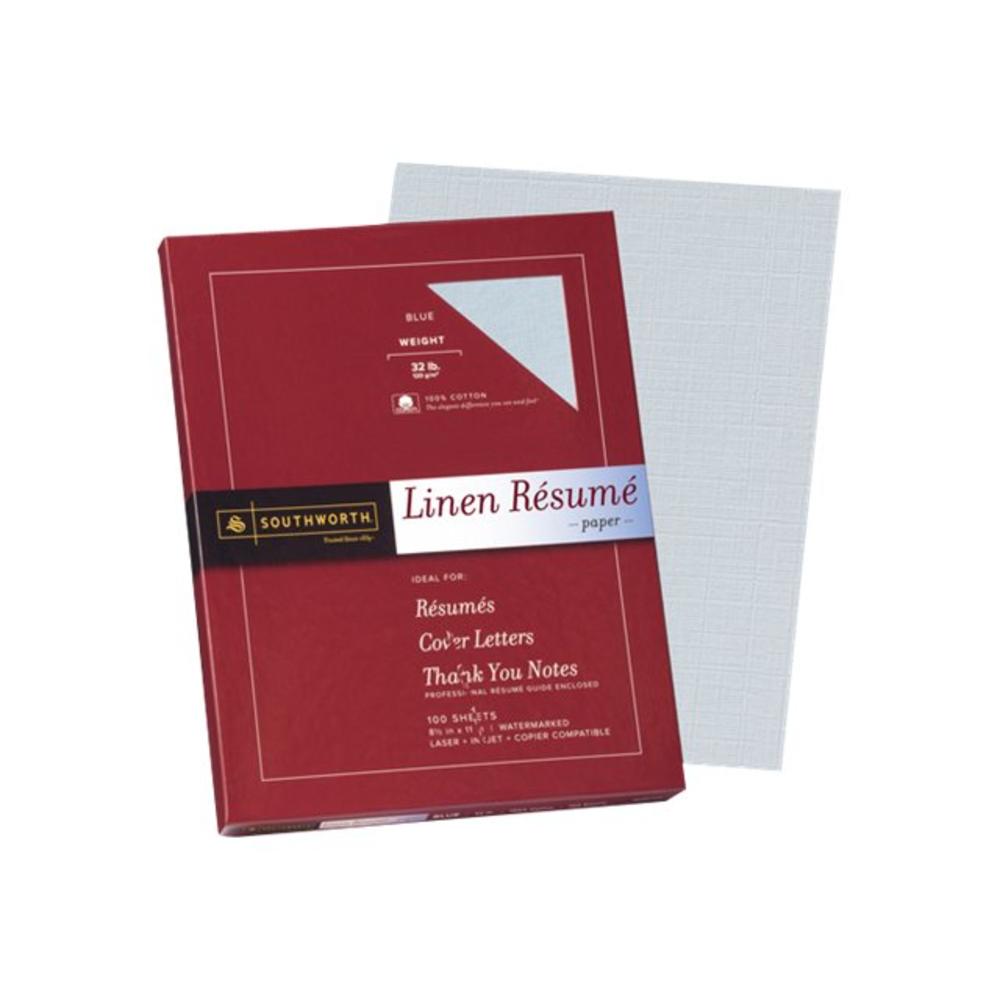 Southworth SOURD18BCFLN 100 Cotton Linen Resume Paper, 32lb, 8 1/2 x