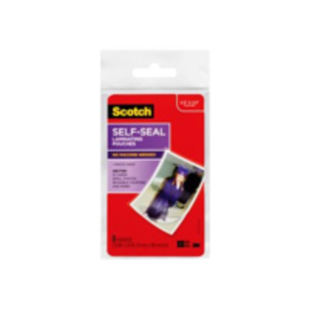 3M PL903E Photo Laminating Sheets, Gloss Finish, Wallet Size, 5 two-sided sheets
