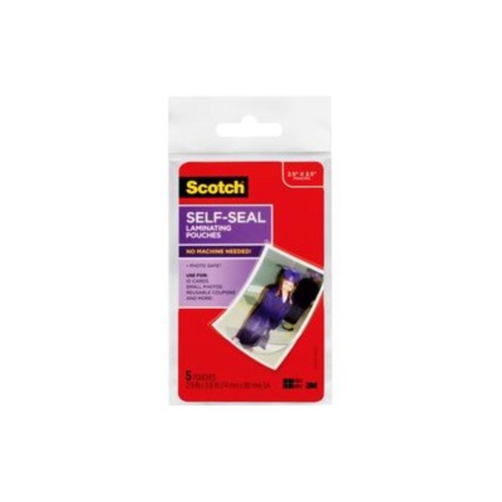 3M PL903E Photo Laminating Sheets, Gloss Finish, Wallet Size, 5 two