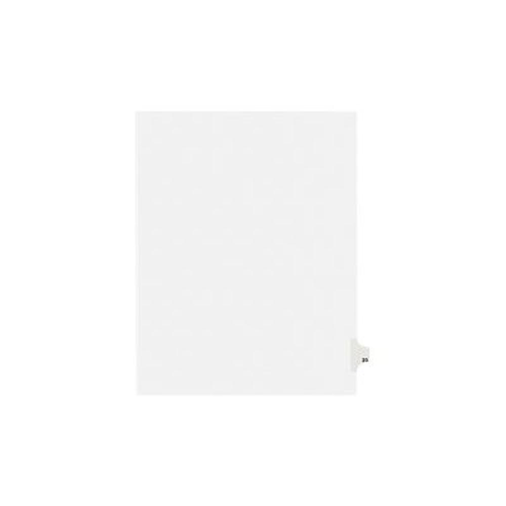 Avery AVE01023 -Style Legal Exhibit Side Tab Divider, Title: 23, Letter, White, 25/Pack