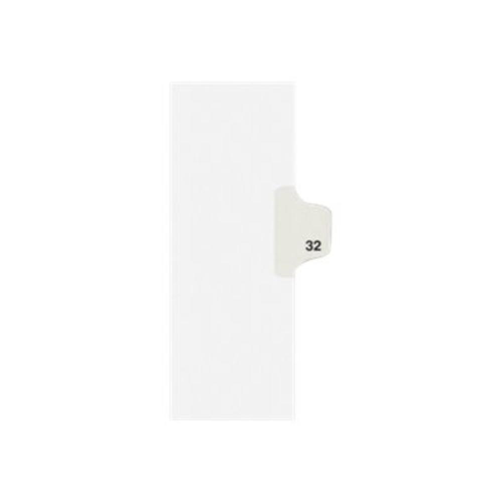 Avery AVE01032 -Style Legal Exhibit Side Tab Divider, Title: 32, Letter, White, 25/Pack