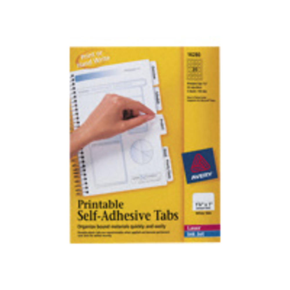 AVERY PRODUCTS CORPORATION 16280 Avery® TAB,PRTBL,1 1/4"96/PK,WHT 16280