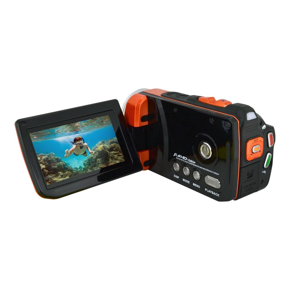Coleman 97084707M Trek 1080p Full HD Digital Waterproof Video Camera with 1x Optical Zoom with 3.0-Inch LCD Screen (Orange)