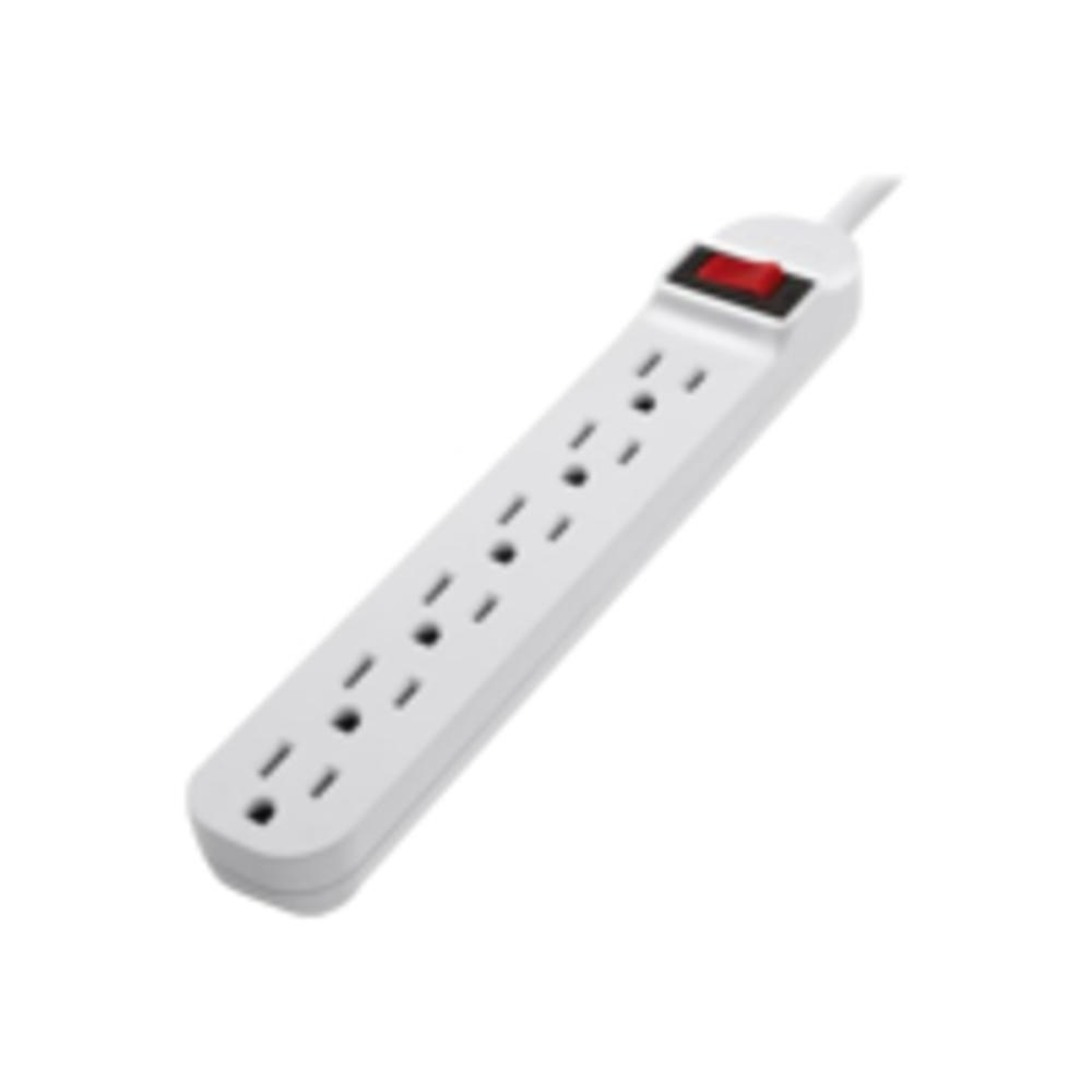 Belkin 6-Outlet Power Strip with five-foot cord, White