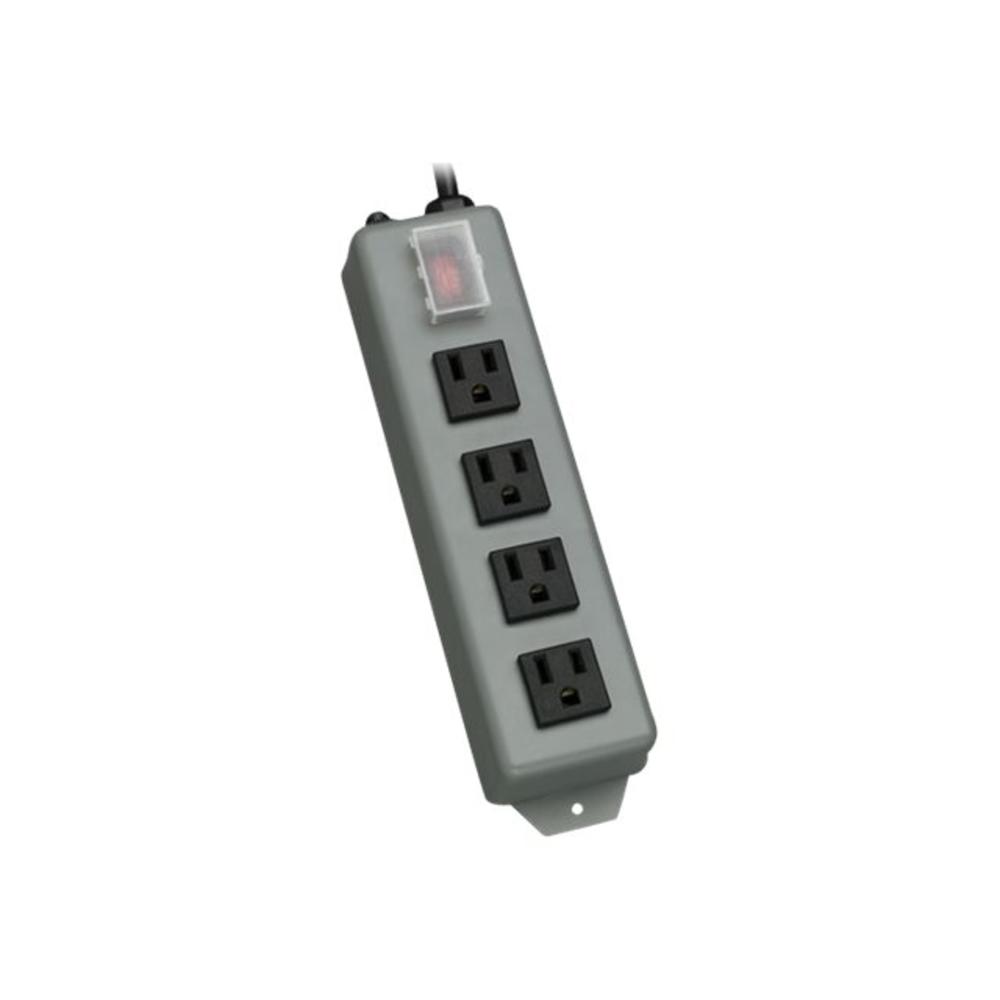 TRIPP LITE UL603CB-6 Waber Industrial Power Strip 4 Outlet 6 Cord, Locking Switch Cover,Black