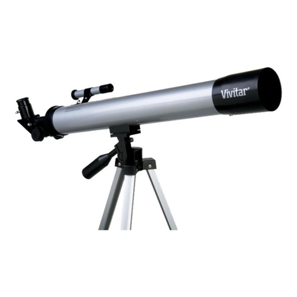 vivitar tel50600 60x/120x telescope refractor with tripod (black)