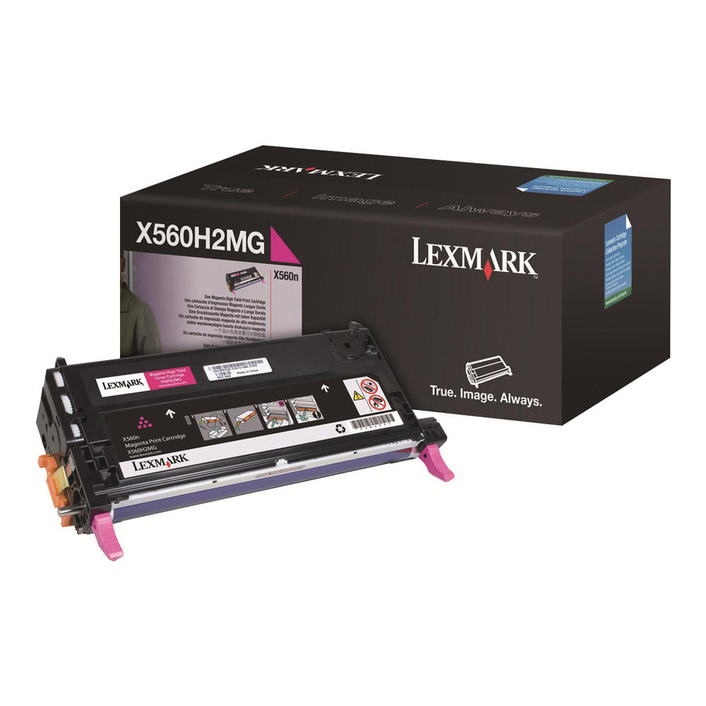 Lexmark X560H2Mg High-Yield Toner, 10000 Page-Yield, Magenta
