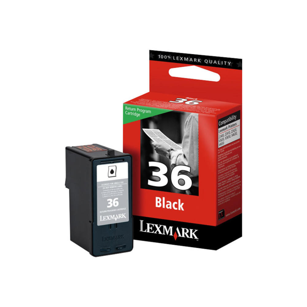 Lexmark Genuine Black Lexmark 36 Ink Cartridge Box X Series X5650 X6650 ...
