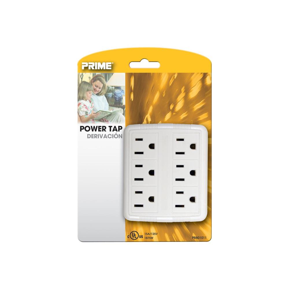 Prime Wire & Cable PB801011 6 Outlet Power Tap