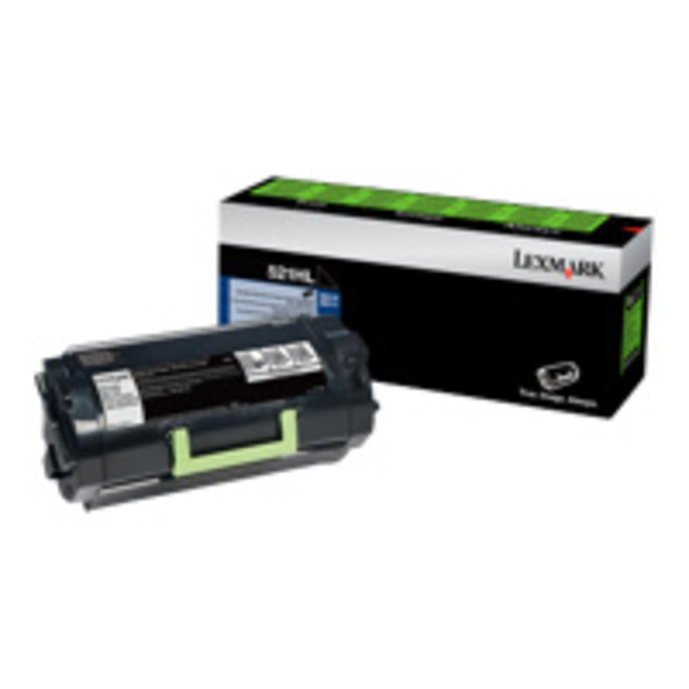 Lexmark LEX52D1H0L 52D1H0L (521HL) High-Yield Toner, 25000 Page-Yield, Black