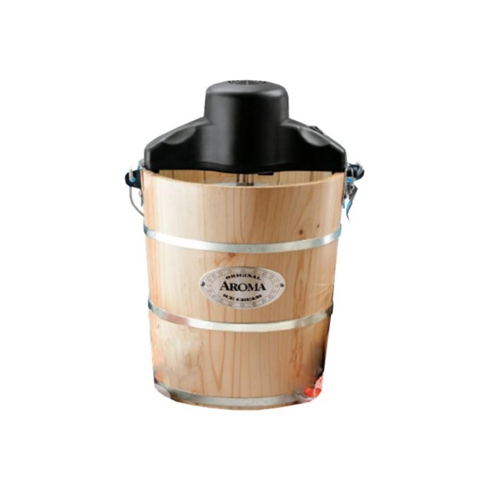 Aroma AIC206EM 6Quart WoodBarrel IceCream Maker Natural