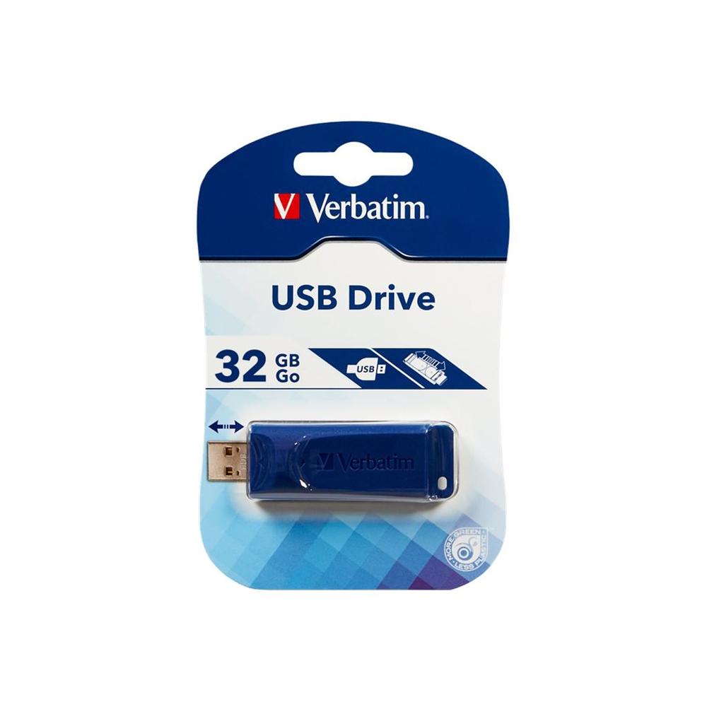 Verbatim Classic USB 2.0 Flash Drive, 32 GB, Blue