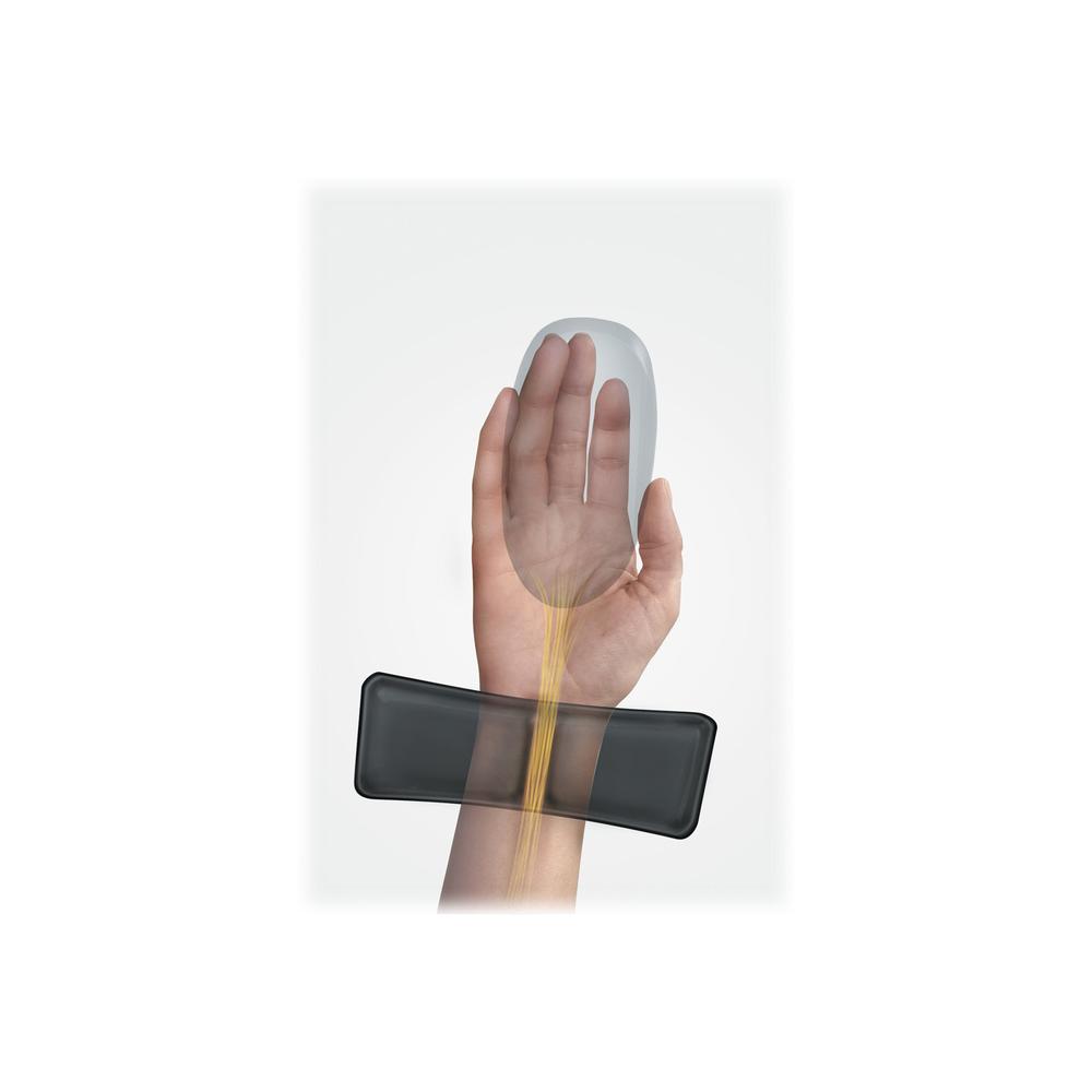 Fellowes FEL9182301 Gel Wrist Support w/Attached Mouse Pad, Black