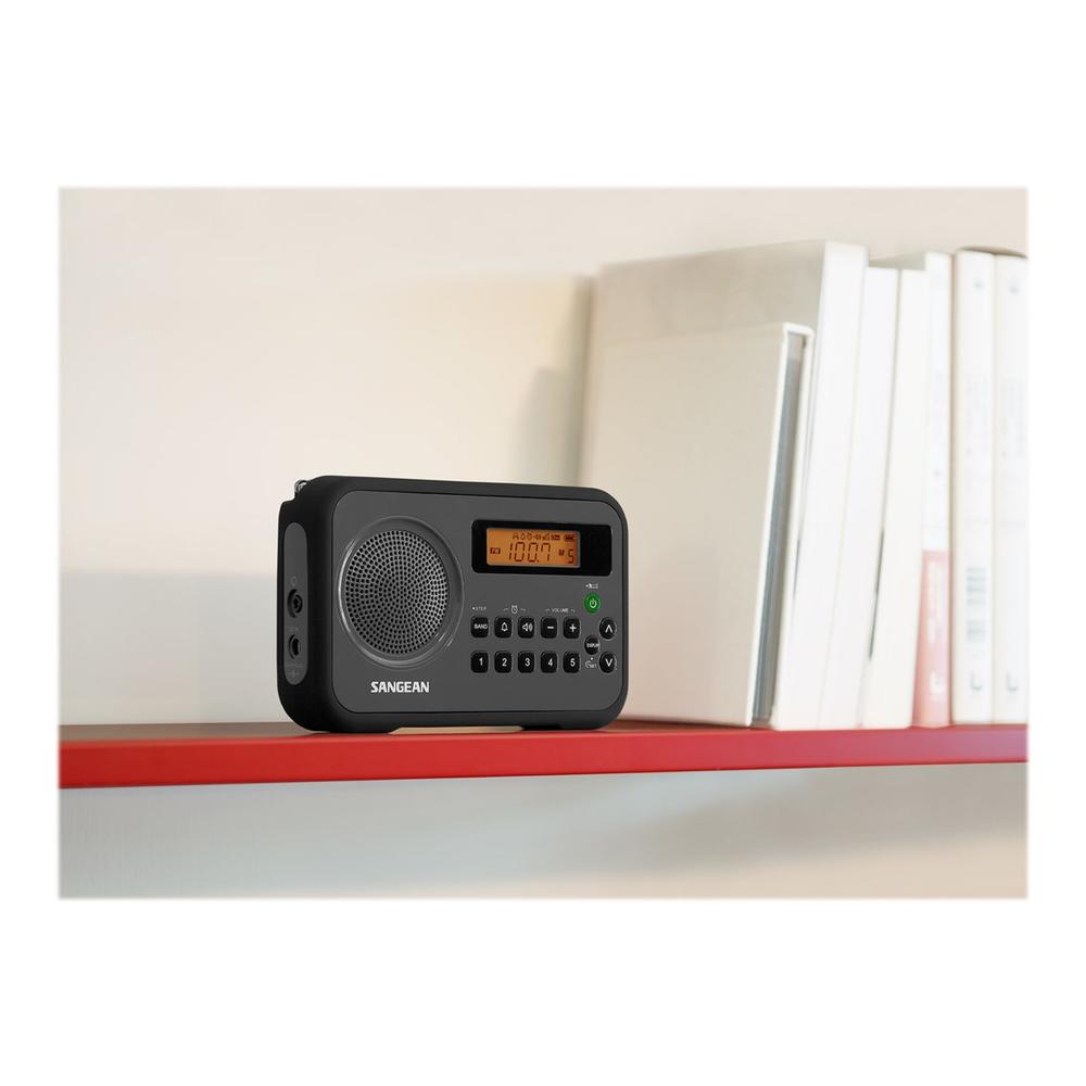 Sangean PRD18BK AM/FM/Portable Digital Radio with Protective Bumper