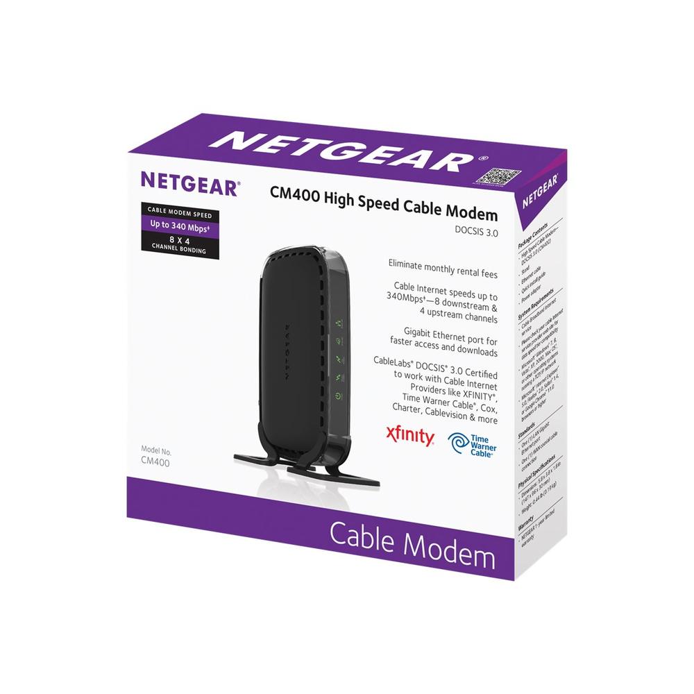 NETGEAR N300 (8x4) WiFi Cable Modem Router Combo C3000, DOCSIS 3.0 | Certified 
