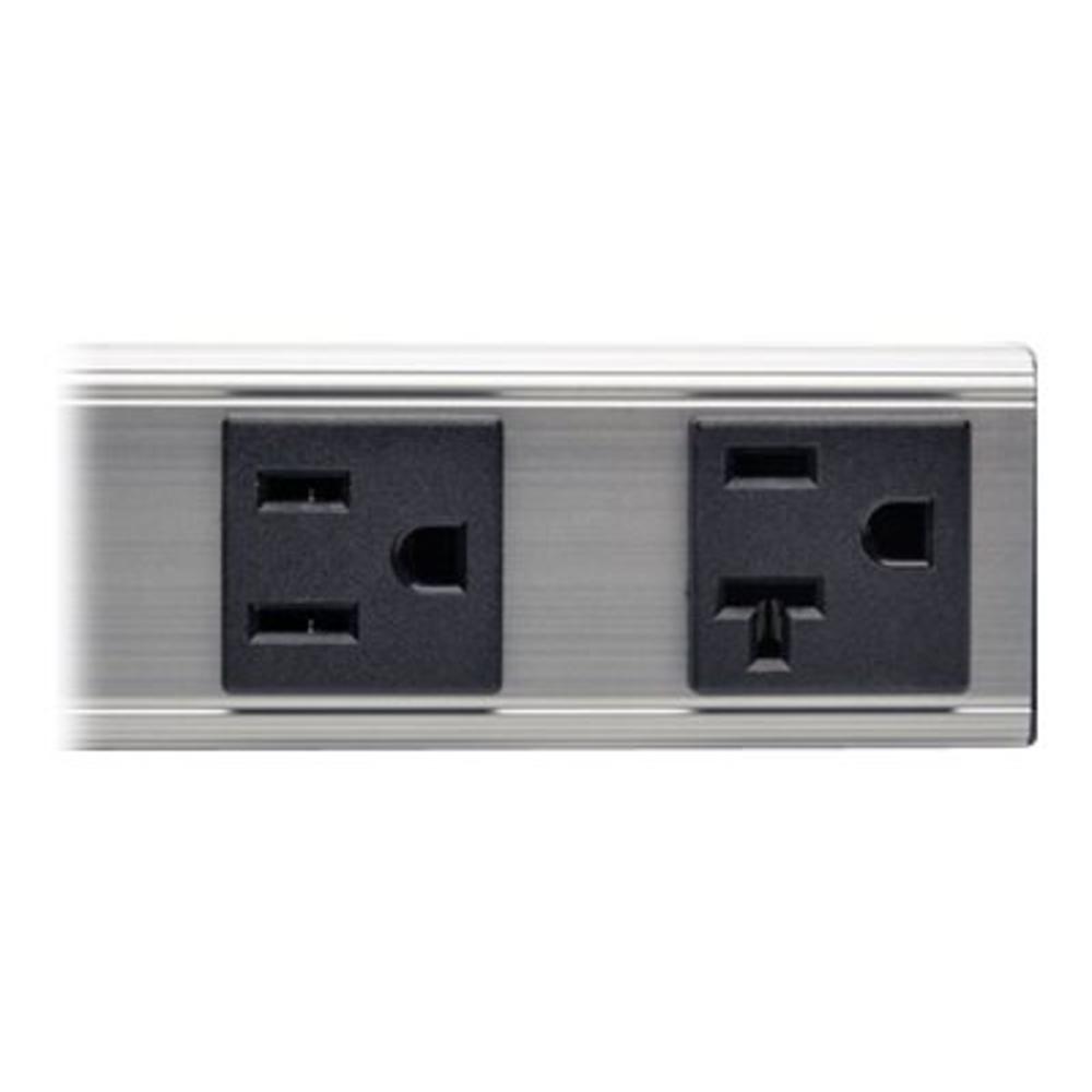 Tripp Lite 4 Outlet Bench & Cabinet Power Strip, 12 in. Length, 15ft Cord with 5-20P Plug (PS120420)