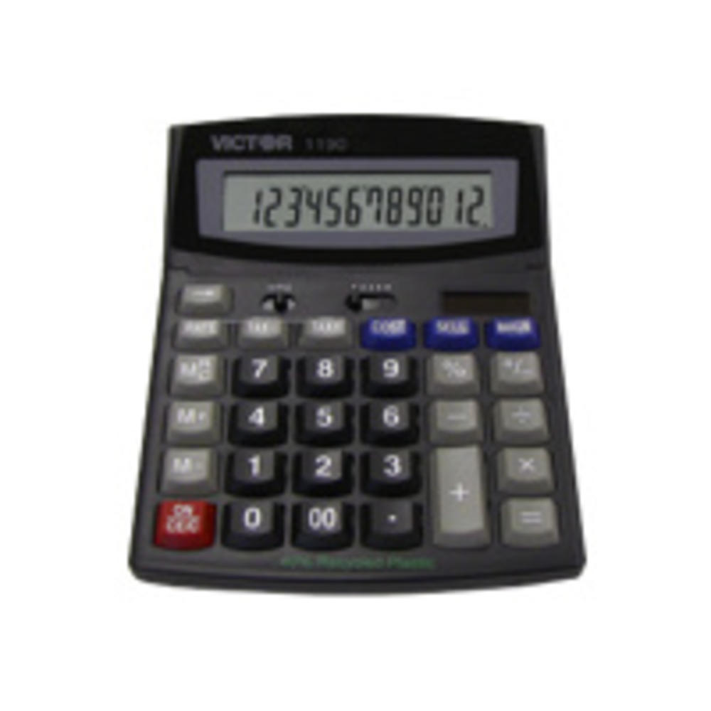 Victor VCT1190 1190 Compact Desktop Calculator, 12-Digit LCD