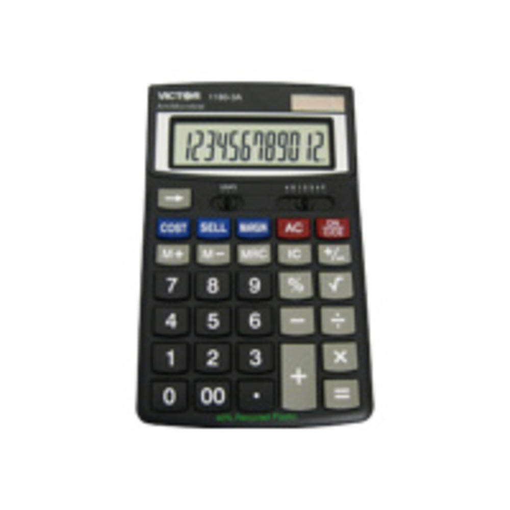 Victor VCT11803A 1180-3A AntiMicrobial 12-Digit Desktop Calculator