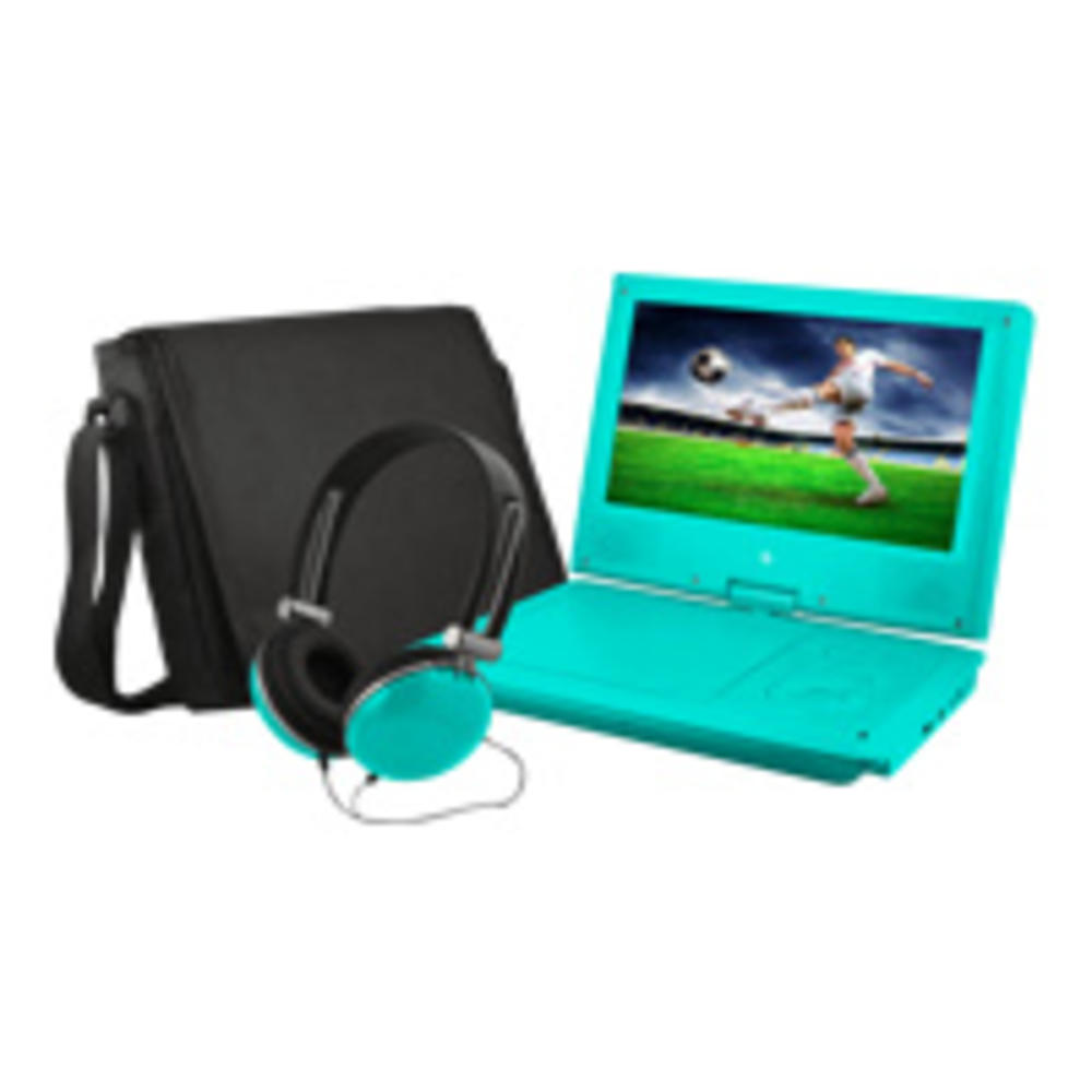 Ematic Epd909tl 9" Portable DVD Player Bundles (teal)