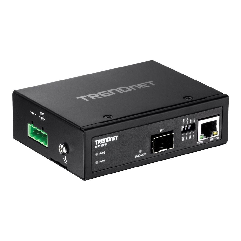 TRENDnet TI-F11SFP HI 100 1000 Base T Media Converter