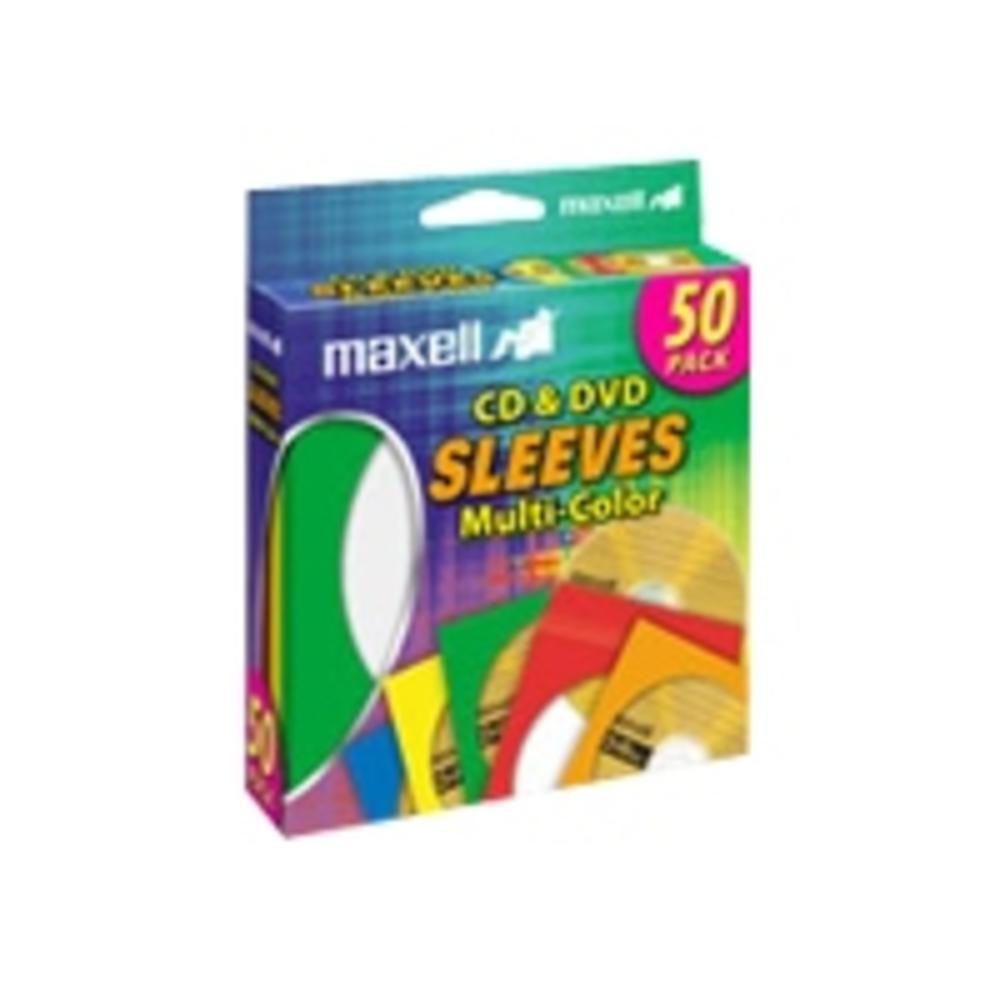 Maxell CD/DVD Sleeves, Multi-color, 50 pk.