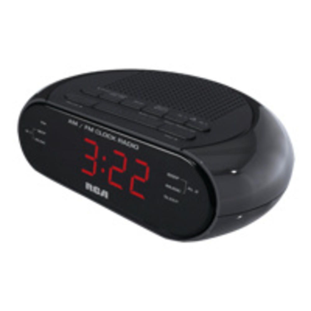 Rca(r) Rc205 Dual Alarm Clock Radio With Red Led N Dual Wake