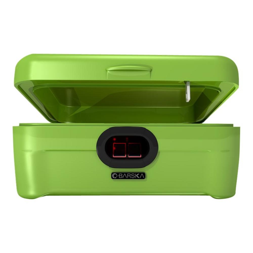 Barska iBox Dual Biometric Secure Storage Device  Green