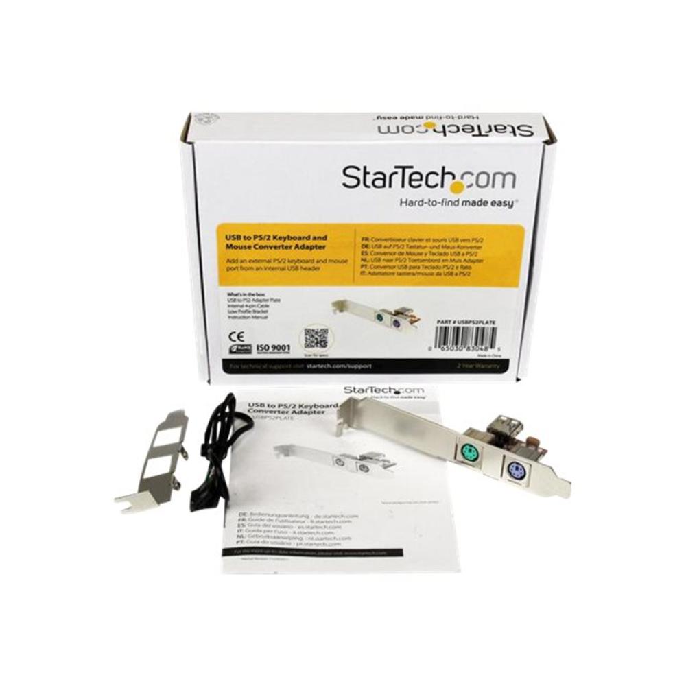 Startech.Com StarTech USBPS2PLATE USB to PS/2 Keyboard and Mouse Converter Adapter Retail
