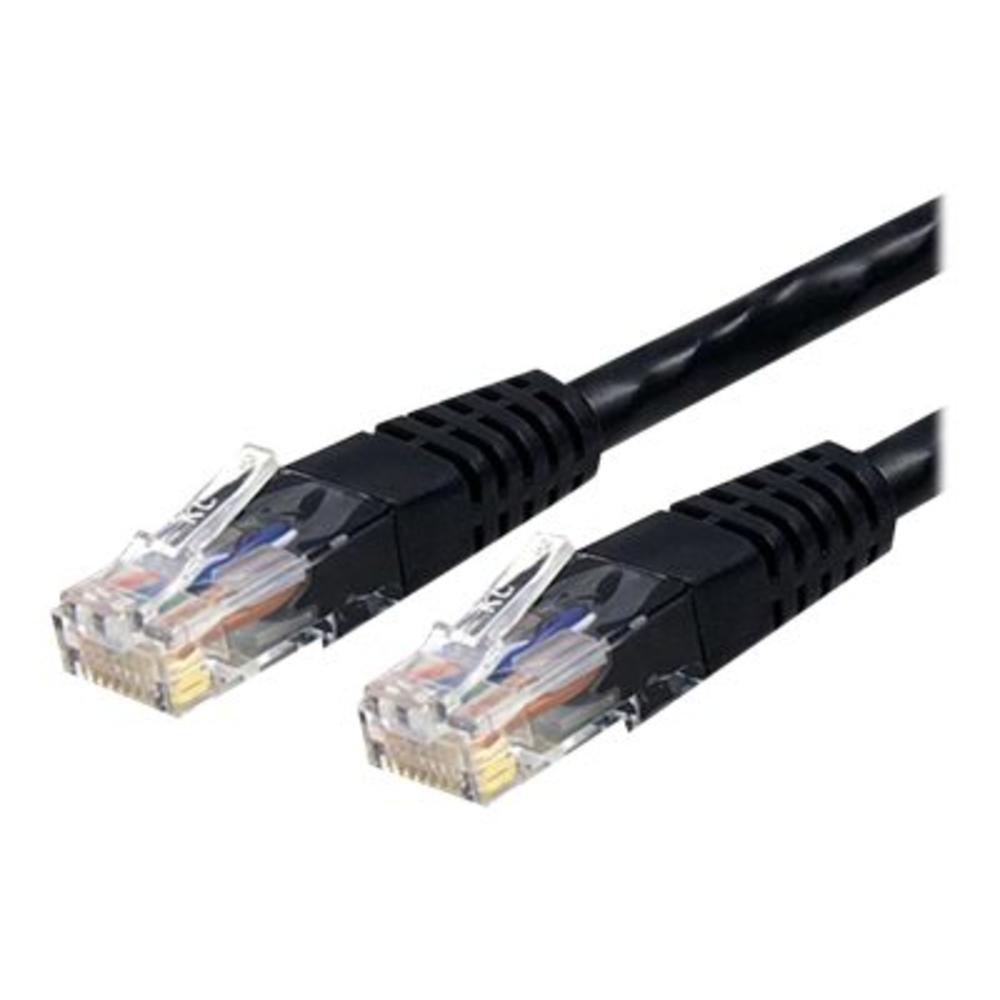 STARTECH.COM C6PATCH50BK 50FT BLACK CAT6 ETHERNET CABLE DELIVERS MULTI GIGABIT 1/2.5/5GBPS & 10GBPS UP TO