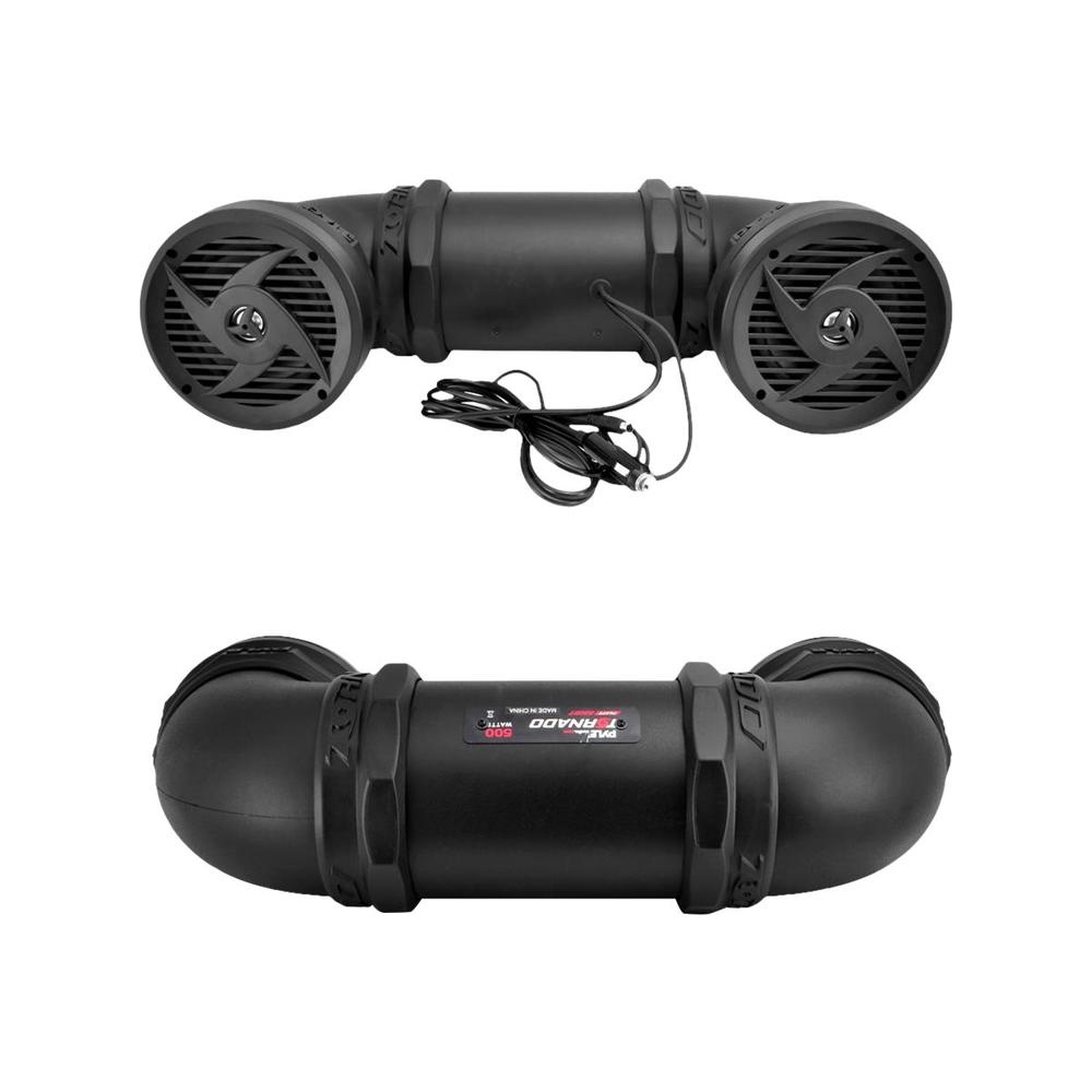 Pyle Waterproof Marine ATV Powered Speakers 500W UTV Bluetooth Sound