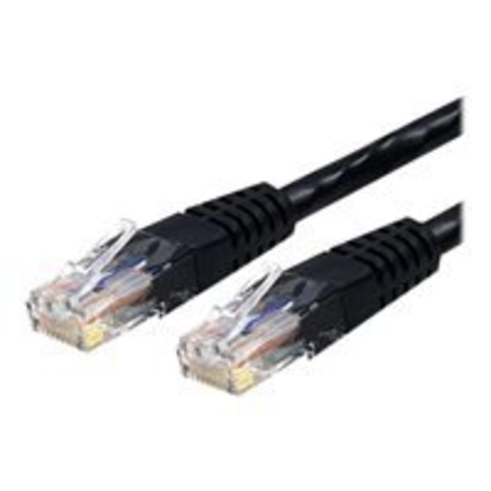 STARTECH.COM C6PATCH50BK 50FT BLACK CAT6 ETHERNET CABLE DELIVERS MULTI GIGABIT 1/2.5/5GBPS & 10GBPS UP TO