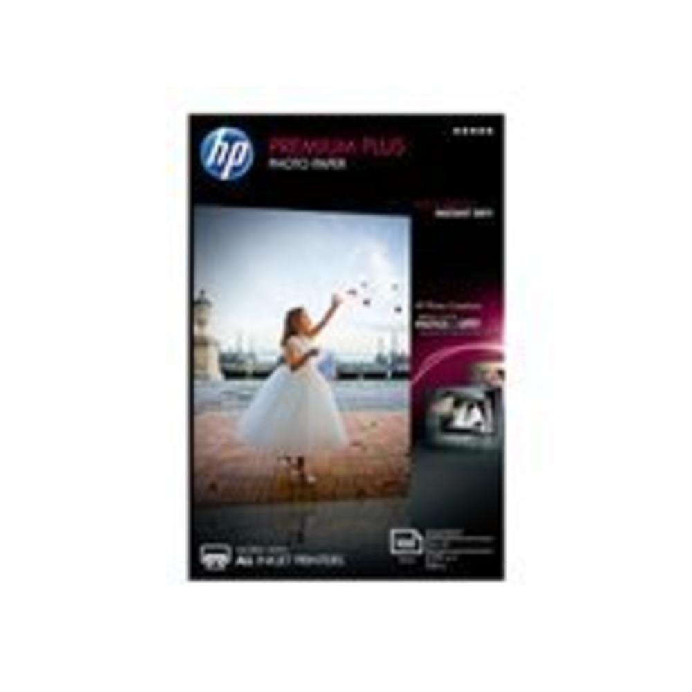 HP HEWCR668A  Premium Plus Photo Paper, 80 lbs., Glossy, 4 x 6, 100 Sheets/Pack