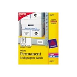 Avery 06572 2 in. x 2.63 in. Permanent ID Labels with Sure ...