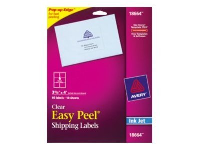 avery frosted clear labels