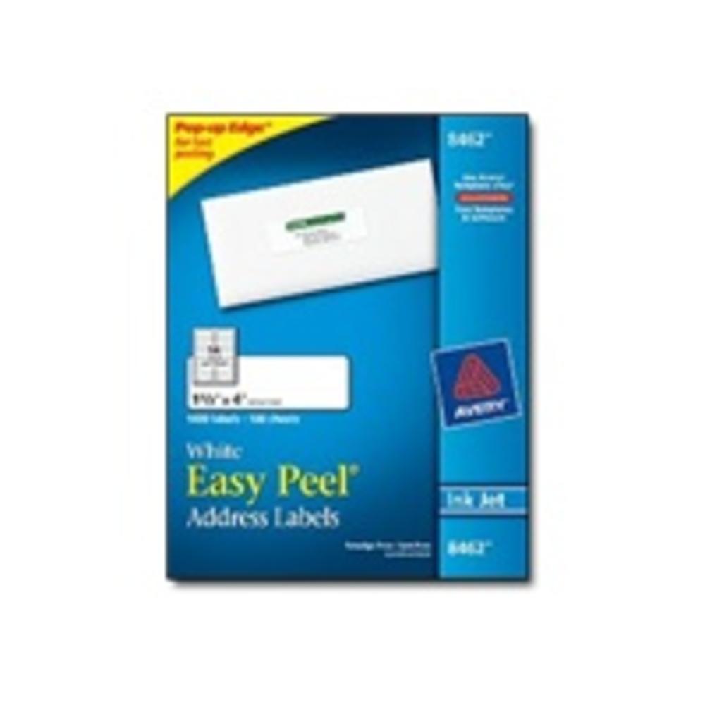Avery AVE8462 Ink Jet Mailing Labels, 1-1/3 x 4, White, 1,400/Bx