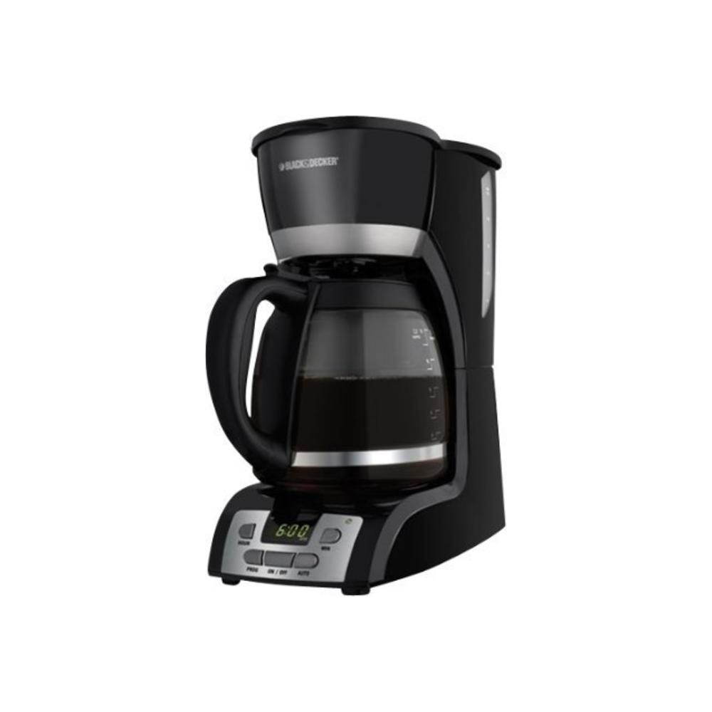 BLACK+DECKER 12-Cup Programmable Coffeemaker, Black with Stainless Steel Accents, DCM2160B