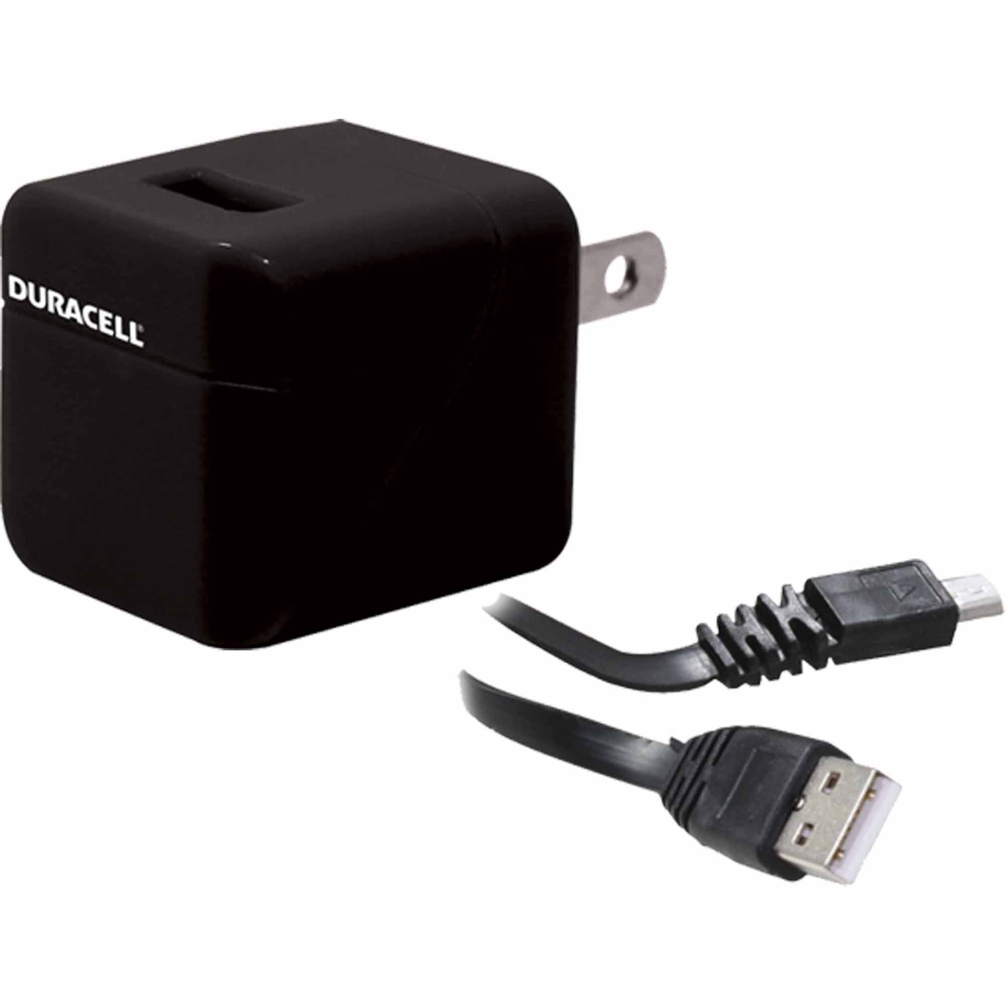 Duracell PRO188 1 Amp Wall Charger w/ Micro USB Connector - Black Duracell PRO188 1 Amp Wall Charger w/ Micro USB Connector - Black