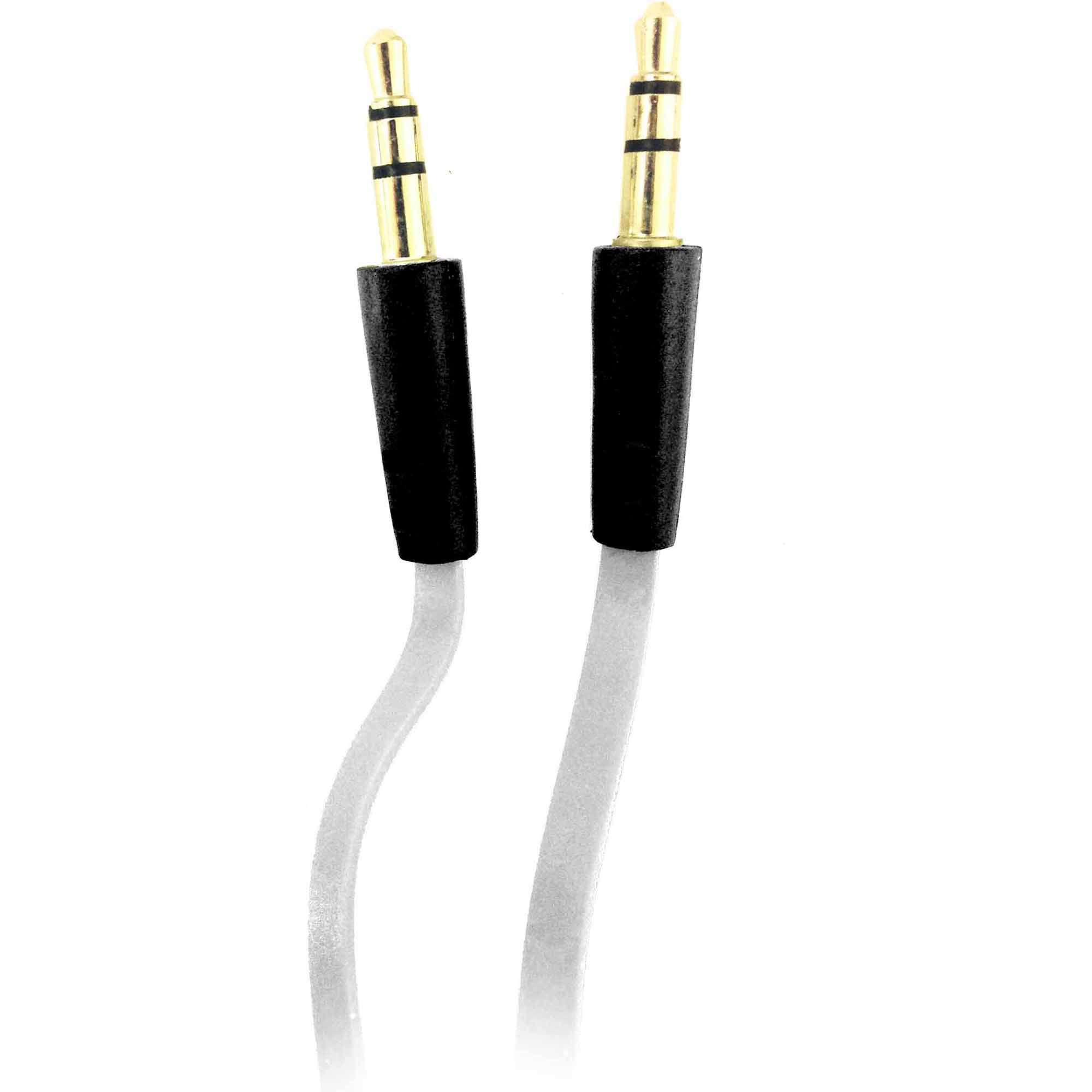 Duracell 10-Ft 3.5mm to 3.5mm AUX Tangle-Free Cable - White Duracell 10-Ft 3.5mm to 3.5mm AUX Tangle-Free Cable - White