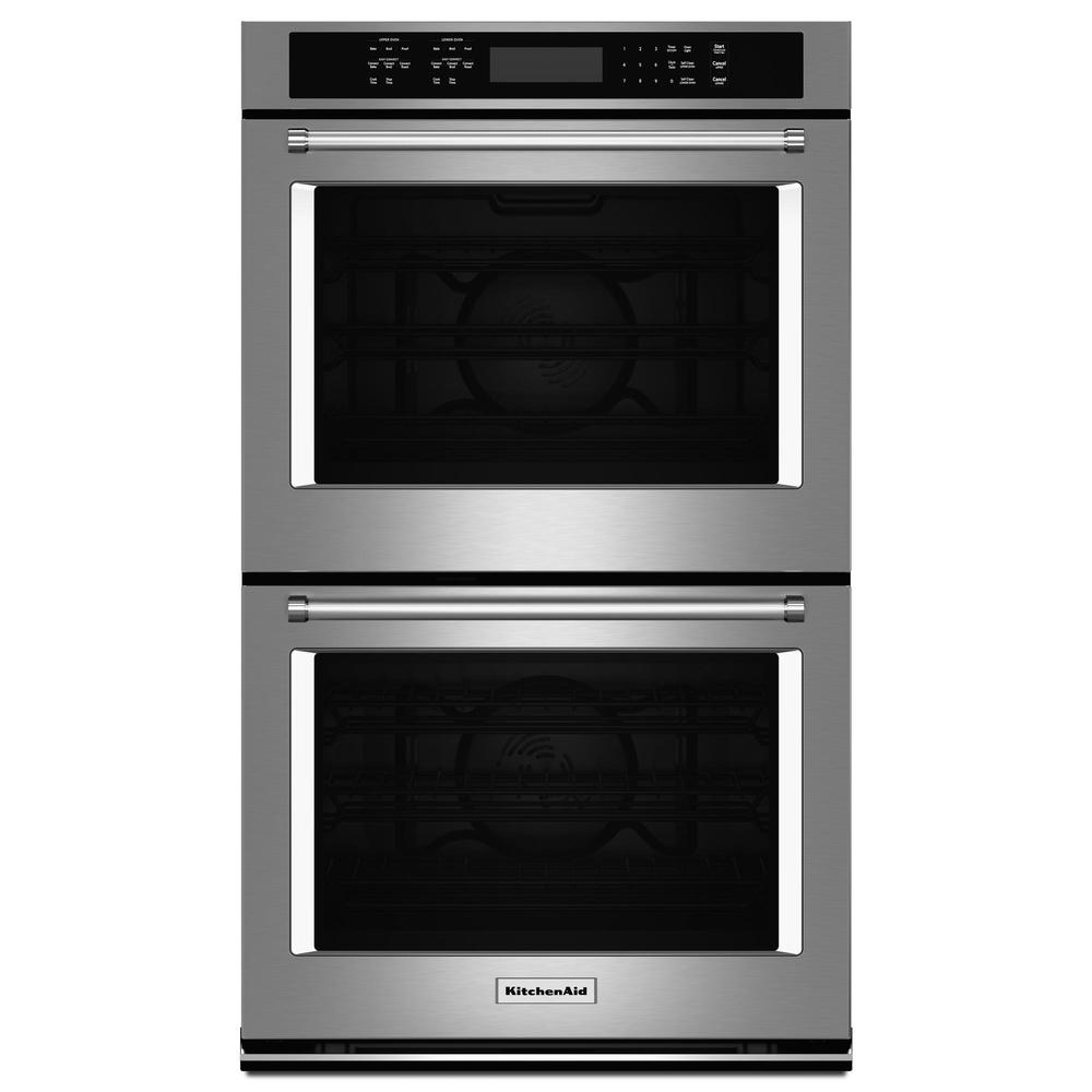 KitchenAid KODE507ESS  4.3 cu. ft. (Each) Double Wall Oven w/ Even-Heat™ True Convection - Stainless Steel